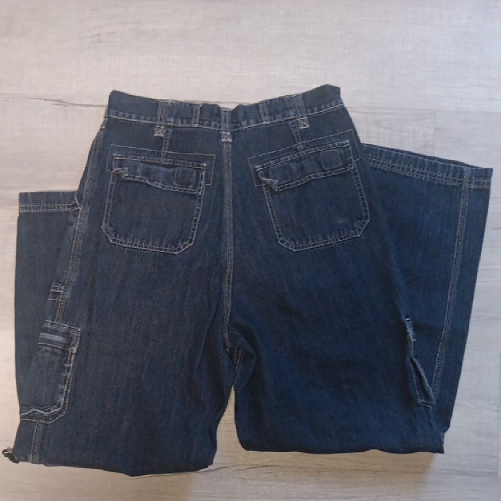 Dark Blue Interchangeable  Cargo Jeans - Picture 2 of 3